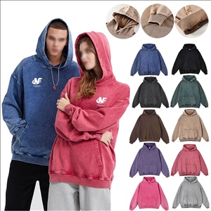 Cotton Unisex Oversized Hoodie Washed Antique Sweatshirt